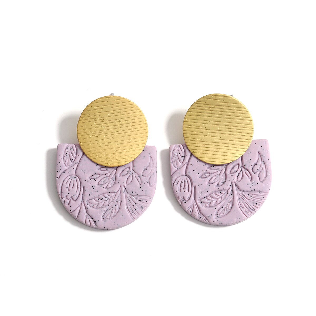 AENSOA Multiple Fashion Handmade Polymer Clay Earrings Multicolor Geometric Round Circle Flowers Drop Pendant Layered Earrings daiiibabyyy