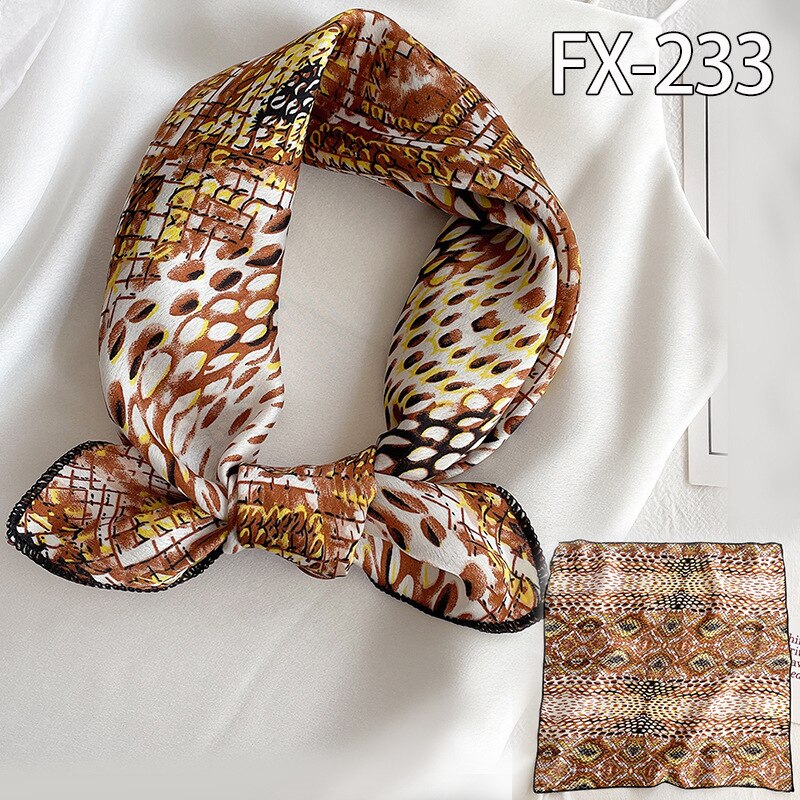 50x50cm Square Silk Hair Scarf Women Headband Fashion Print Neck Scarfs Office Hair Band Hand Kerchief Female Bandana daiiibabyyy