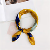 50*50cm Square Silk Scarf Women Headband Fashion Print Hair Scarf Neck Scarfs Office Hair Band Hand Kerchief Female Bandana daiiibabyyy
