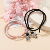 2pcs Star Moon Magnetic Couple Bracelet Set for Men Women Trendy Handmade Rope Chain Friendship Bracelet Adjustable Jewelry daiiibabyyy