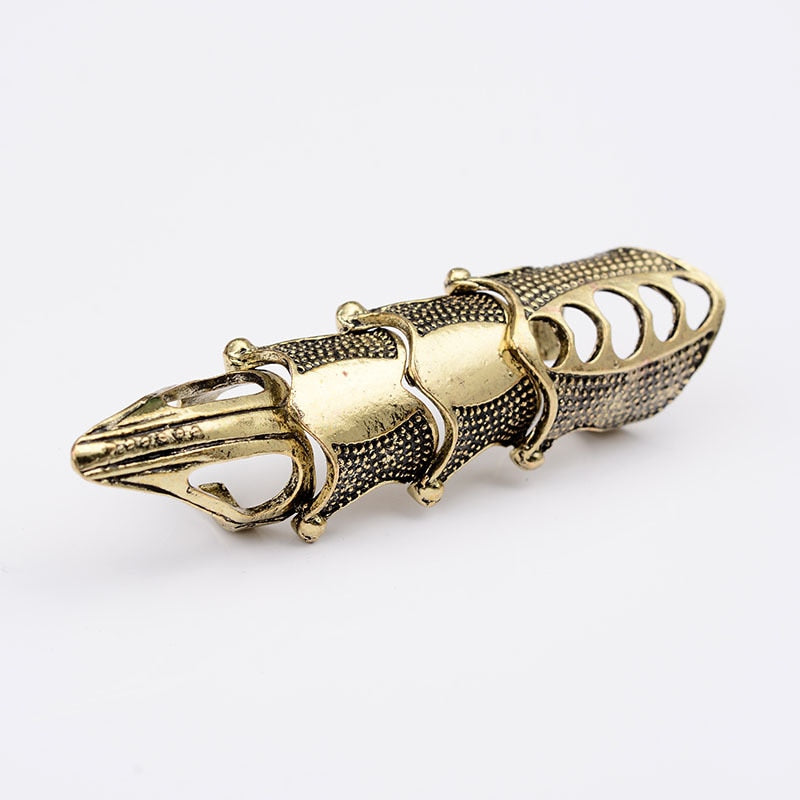 Adjustable Scorpion Ring For Men Punk Heavy Joint Rings Gothic Scroll Armor Knuckle Metal Crocodile Finger Rings Rock Jewelry daiiibabyyy