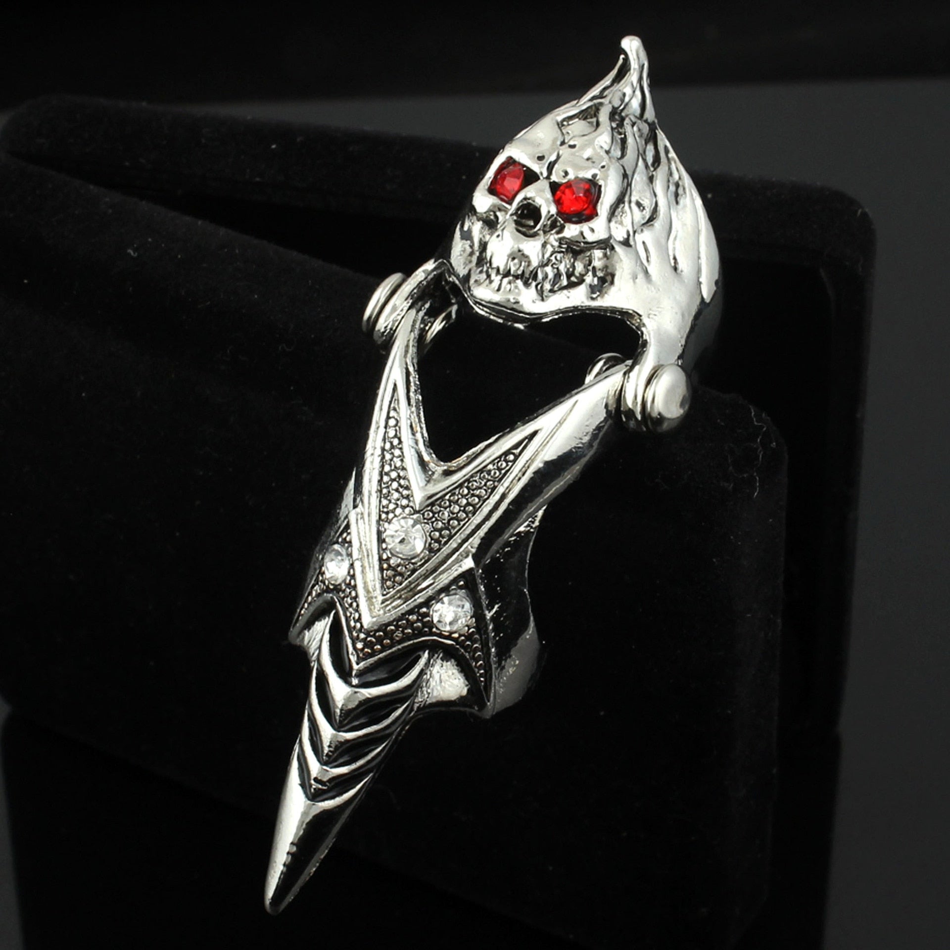 Adjustable Scorpion Ring For Men Punk Heavy Joint Rings Gothic Scroll Armor Knuckle Metal Crocodile Finger Rings Rock Jewelry daiiibabyyy