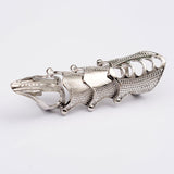 Adjustable Scorpion Ring For Men Punk Heavy Joint Rings Gothic Scroll Armor Knuckle Metal Crocodile Finger Rings Rock Jewelry daiiibabyyy