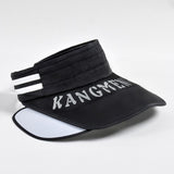aiiibabyyy Summer Letter Print Empty Top Hat Women Retractable Big Brim Sun Hat Adjustable Striped Cycling Sunscreen Cap Beach Cap