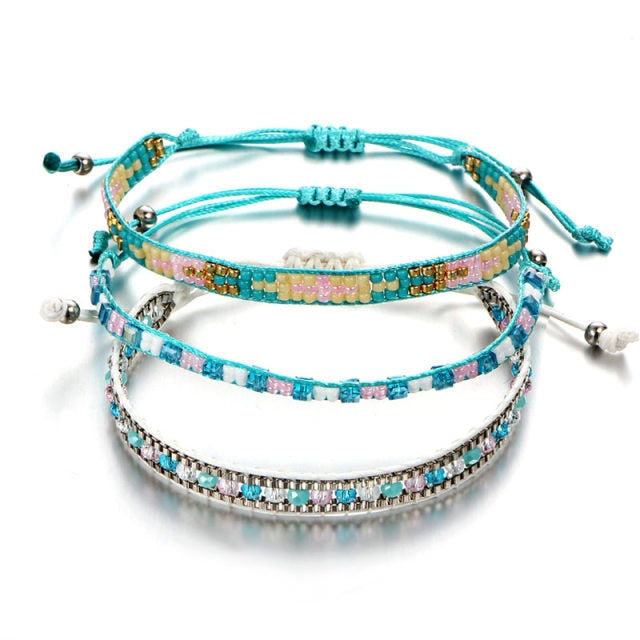 Bohemian Handmade Woven Beads Bracelet Fashion Crystal Bransoletki Damskie Bracelets For Women Charm Pulseras Mujer Jewelry Gift daiiibabyyy