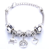 Antique Original Heart-Shaped buena suehe Charm Bracelets For Women Glass Beads Brand Bracelet & Bangle DIY Jewelry Gifts daiiibabyyy