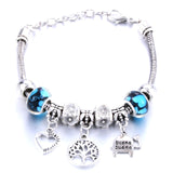 Antique Original Heart-Shaped buena suehe Charm Bracelets For Women Glass Beads Brand Bracelet & Bangle DIY Jewelry Gifts daiiibabyyy