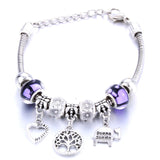 Antique Original Heart-Shaped buena suehe Charm Bracelets For Women Glass Beads Brand Bracelet & Bangle DIY Jewelry Gifts daiiibabyyy