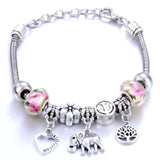 Antique Original Heart-Shaped buena suehe Charm Bracelets For Women Glass Beads Brand Bracelet & Bangle DIY Jewelry Gifts daiiibabyyy