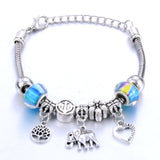 Antique Original Heart-Shaped buena suehe Charm Bracelets For Women Glass Beads Brand Bracelet & Bangle DIY Jewelry Gifts daiiibabyyy