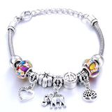 Antique Original Heart-Shaped buena suehe Charm Bracelets For Women Glass Beads Brand Bracelet & Bangle DIY Jewelry Gifts daiiibabyyy