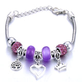 Antique Original Heart-Shaped buena suehe Charm Bracelets For Women Glass Beads Brand Bracelet & Bangle DIY Jewelry Gifts daiiibabyyy