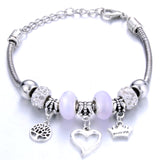 Antique Original Heart-Shaped buena suehe Charm Bracelets For Women Glass Beads Brand Bracelet & Bangle DIY Jewelry Gifts daiiibabyyy