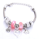 Antique Original Heart-Shaped buena suehe Charm Bracelets For Women Glass Beads Brand Bracelet & Bangle DIY Jewelry Gifts daiiibabyyy