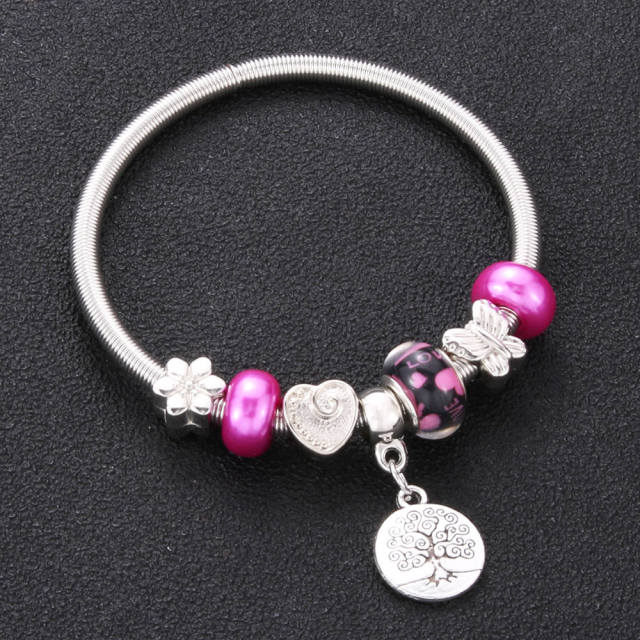 Antique Original Heart-Shaped buena suehe Charm Bracelets For Women Glass Beads Brand Bracelet & Bangle DIY Jewelry Gifts daiiibabyyy