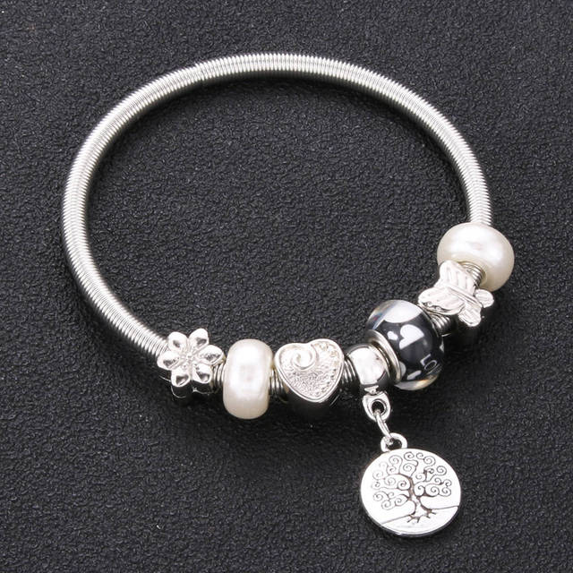 Antique Original Heart-Shaped buena suehe Charm Bracelets For Women Glass Beads Brand Bracelet & Bangle DIY Jewelry Gifts daiiibabyyy