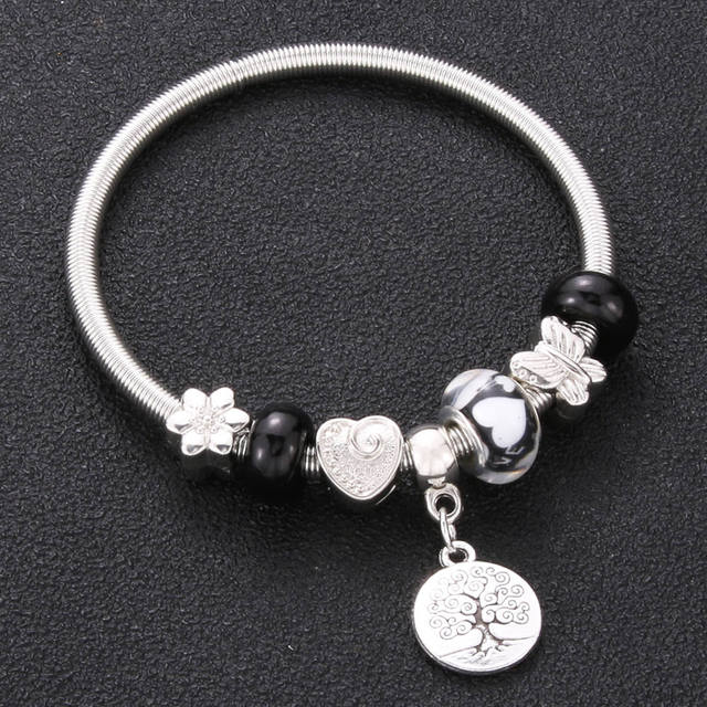 Antique Original Heart-Shaped buena suehe Charm Bracelets For Women Glass Beads Brand Bracelet & Bangle DIY Jewelry Gifts daiiibabyyy
