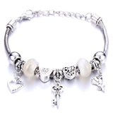 Antique Original Heart-Shaped buena suehe Charm Bracelets For Women Glass Beads Brand Bracelet & Bangle DIY Jewelry Gifts daiiibabyyy