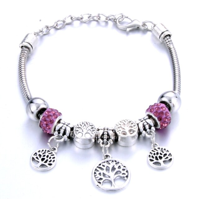 Antique Original Heart-Shaped buena suehe Charm Bracelets For Women Glass Beads Brand Bracelet & Bangle DIY Jewelry Gifts daiiibabyyy