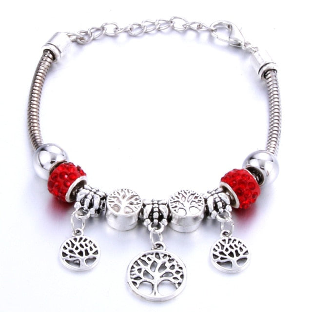 Antique Original Heart-Shaped buena suehe Charm Bracelets For Women Glass Beads Brand Bracelet & Bangle DIY Jewelry Gifts daiiibabyyy