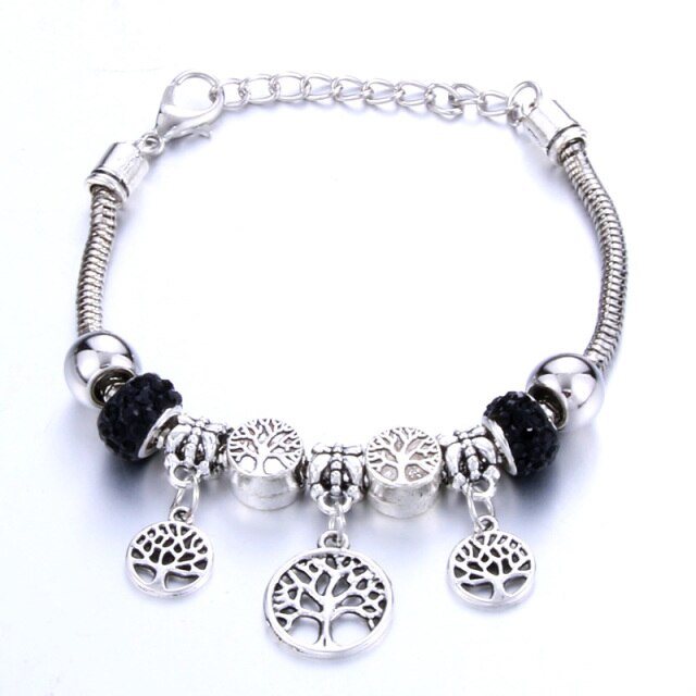 Antique Original Heart-Shaped buena suehe Charm Bracelets For Women Glass Beads Brand Bracelet & Bangle DIY Jewelry Gifts daiiibabyyy