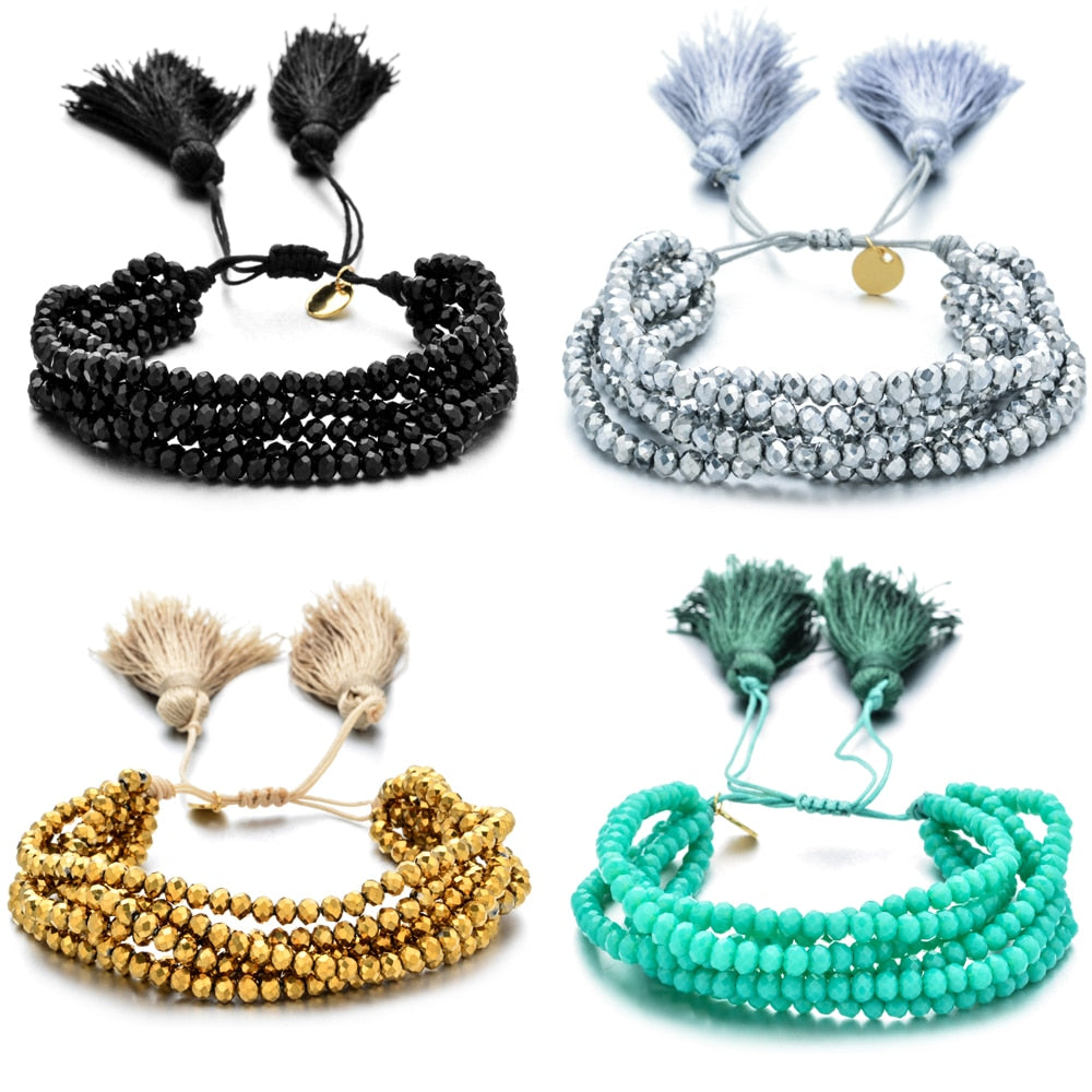 Bohemian Miyuki Charm Multi Layered Bracelets For Women Boho Crystal Seed Beads Bracelets Jewelry Party Gift daiiibabyyy