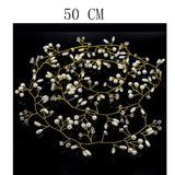 Bridal Wedding Crystal Bride Hair Accessories Pearl Flower Headband Handmade Hairband Beads Decoration Hair Comb For Women daiiibabyyy