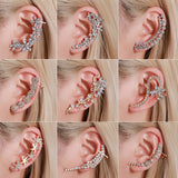 Bohemian NO Piercing Crystal Rhinestone Ear Cuff Wrap Stud Clip Earrings For Women Girl Trendy Earrings Jewelry Bijoux daiiibabyyy
