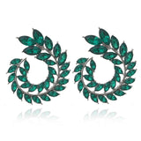 XIYANIKE 10 Colors Rhinestone Statement Earrings  Geometric  Big Round Stud Earrings For Women Crystal Luxury Wedding Gift daiiibabyyy