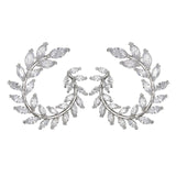 XIYANIKE 10 Colors Rhinestone Statement Earrings  Geometric  Big Round Stud Earrings For Women Crystal Luxury Wedding Gift daiiibabyyy