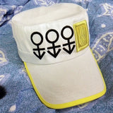 Anime JOJO JoJo's Bizarre Adventure Cosplay Cap Jotaro Kujo Cosplay Accessories Hats Army Military Flatcap Badges Anime Around daiiibabyyy