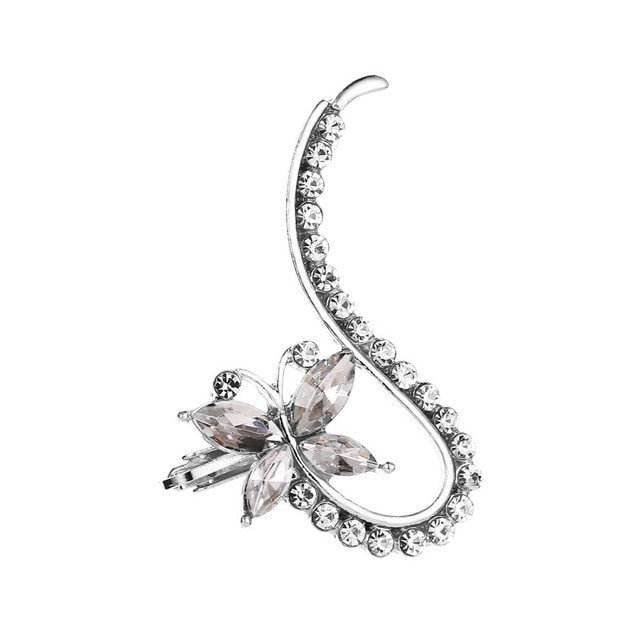 Bohemian NO Piercing Crystal Rhinestone Ear Cuff Wrap Stud Clip Earrings For Women Girl Trendy Earrings Jewelry Bijoux daiiibabyyy