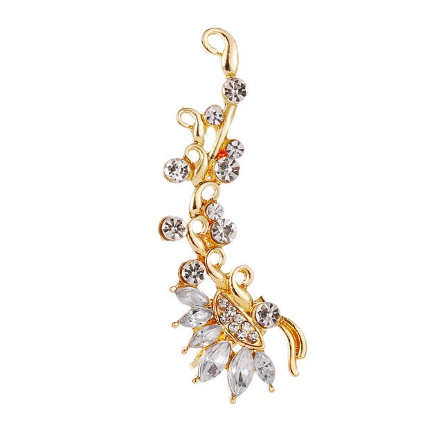 Bohemian NO Piercing Crystal Rhinestone Ear Cuff Wrap Stud Clip Earrings For Women Girl Trendy Earrings Jewelry Bijoux daiiibabyyy
