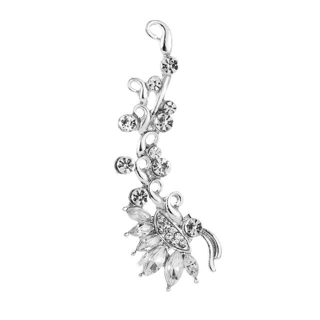 Bohemian NO Piercing Crystal Rhinestone Ear Cuff Wrap Stud Clip Earrings For Women Girl Trendy Earrings Jewelry Bijoux daiiibabyyy