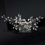 Bridal Hair Accessories Crystal Peals Hair Combs Wedding Hair Clips Accessories Jewelry Handmade Women Hair Ornaments Headpieces daiiibabyyy