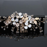 Bridal Hair Accessories Crystal Peals Hair Combs Wedding Hair Clips Accessories Jewelry Handmade Women Hair Ornaments Headpieces daiiibabyyy