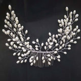 Bridal Hair Accessories Crystal Peals Hair Combs Wedding Hair Clips Accessories Jewelry Handmade Women Hair Ornaments Headpieces daiiibabyyy