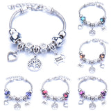 Antique Original Heart-Shaped buena suehe Charm Bracelets For Women Glass Beads Brand Bracelet & Bangle DIY Jewelry Gifts daiiibabyyy