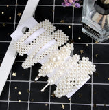 5Pcs/Set Fashion Pearl Hair Clip Snap Button Hair Pins for Women Sweet Pearl Hairpin Hair Clips Jewelry Lady Barrette Stick daiiibabyyy