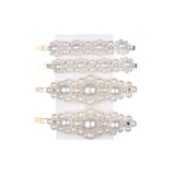 5Pcs/Set Fashion Pearl Hair Clip Snap Button Hair Pins for Women Sweet Pearl Hairpin Hair Clips Jewelry Lady Barrette Stick daiiibabyyy