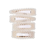 5Pcs/Set Fashion Pearl Hair Clip Snap Button Hair Pins for Women Sweet Pearl Hairpin Hair Clips Jewelry Lady Barrette Stick daiiibabyyy