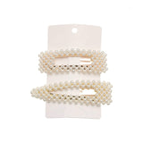 5Pcs/Set Fashion Pearl Hair Clip Snap Button Hair Pins for Women Sweet Pearl Hairpin Hair Clips Jewelry Lady Barrette Stick daiiibabyyy