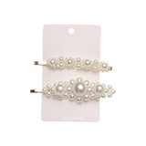 5Pcs/Set Fashion Pearl Hair Clip Snap Button Hair Pins for Women Sweet Pearl Hairpin Hair Clips Jewelry Lady Barrette Stick daiiibabyyy