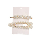 5Pcs/Set Fashion Pearl Hair Clip Snap Button Hair Pins for Women Sweet Pearl Hairpin Hair Clips Jewelry Lady Barrette Stick daiiibabyyy