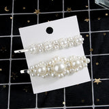 5Pcs/Set Fashion Pearl Hair Clip Snap Button Hair Pins for Women Sweet Pearl Hairpin Hair Clips Jewelry Lady Barrette Stick daiiibabyyy