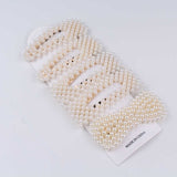 5Pcs/Set Fashion Pearl Hair Clip Snap Button Hair Pins for Women Sweet Pearl Hairpin Hair Clips Jewelry Lady Barrette Stick daiiibabyyy