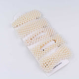 5Pcs/Set Fashion Pearl Hair Clip Snap Button Hair Pins for Women Sweet Pearl Hairpin Hair Clips Jewelry Lady Barrette Stick daiiibabyyy