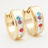 Yunkingdom 32 Pairs Different Style Fashion Geometric Stainless Steel Small Circle Hoop Earrings for Womens Girls Punk Jewelry daiiibabyyy