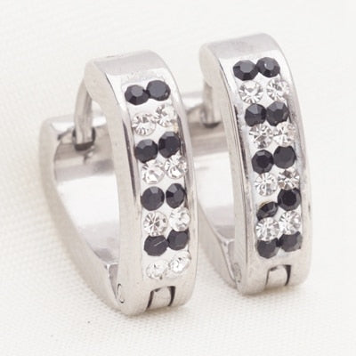 Yunkingdom 32 Pairs Different Style Fashion Geometric Stainless Steel Small Circle Hoop Earrings for Womens Girls Punk Jewelry daiiibabyyy