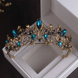 Baroque Black Crystal Pearl Bridal Tiaras Crown Rhinestone Pageant Diadem Bride Headband Wedding Hair Accessories Tiara De Noiva daiiibabyyy